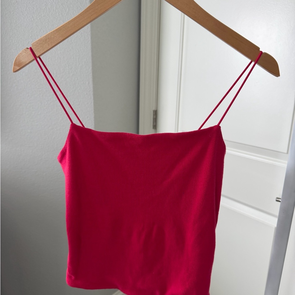 Madewell Red Square neck tank